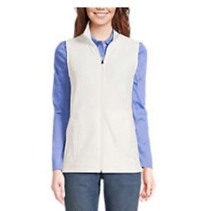 BN Lands” End Women’s Thermacheck 100 Fleece Vest - Ivory
